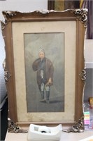 Antique Japanese Framed Watercolour
