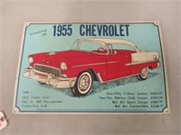 1955 Chevrolet metal sign 12x18