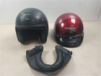 2 Open face motorcycle helmets size M / L