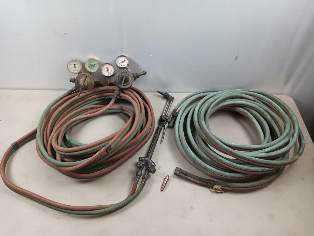 Victor 100FC torch, Victor gauges, 100 ft hose