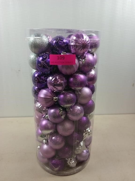 Lovely purple Christmas ornaments
