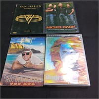 4 DVD Videos (Van Halen, The Doors...)