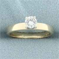 Diamond Solitaire Engagement Ring in 14k Yellow Go