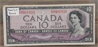 1954 Ten Dollar "Devils Face" Bill PRE H/D