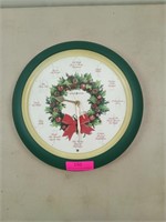 14-in Howard Miller Christmas clock 12 days of
