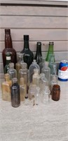 Box lot of vintage bottles - local pickup only