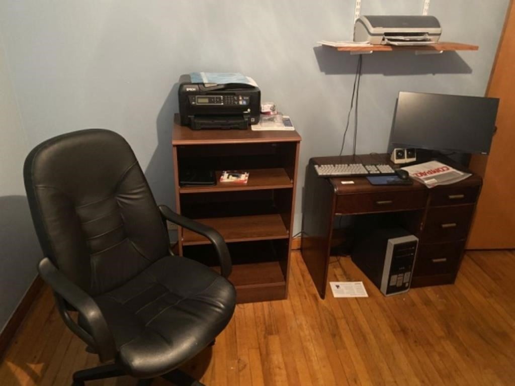 Vintage Desk, Computer and More