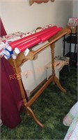 Wooden quilt rack