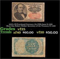 1870's US Fractional Currency 25c Fifth Issue fr-1