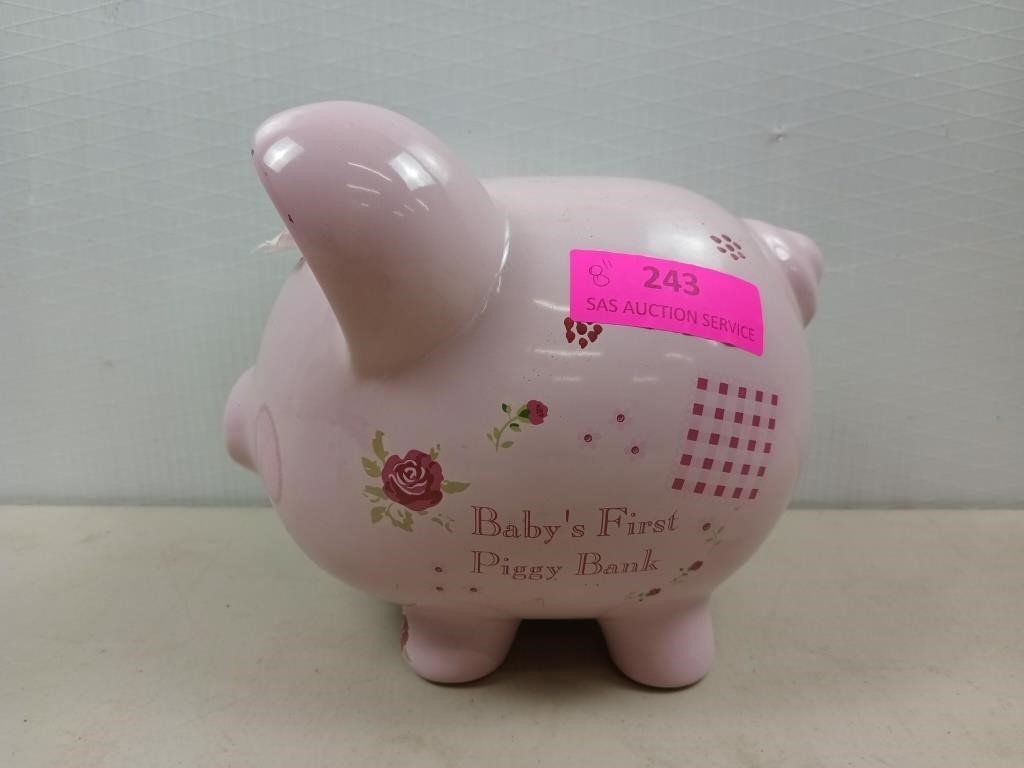 Baby's first piggy bank 8"