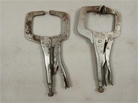 2 vise grip style clamps