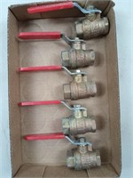 5 - 3/4" thread on brass ball valves