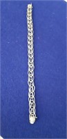 Sterling silver charm bracelet 7.5" long