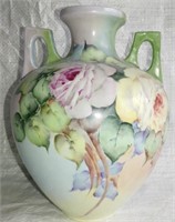 Hand Painted Round Rose Vase