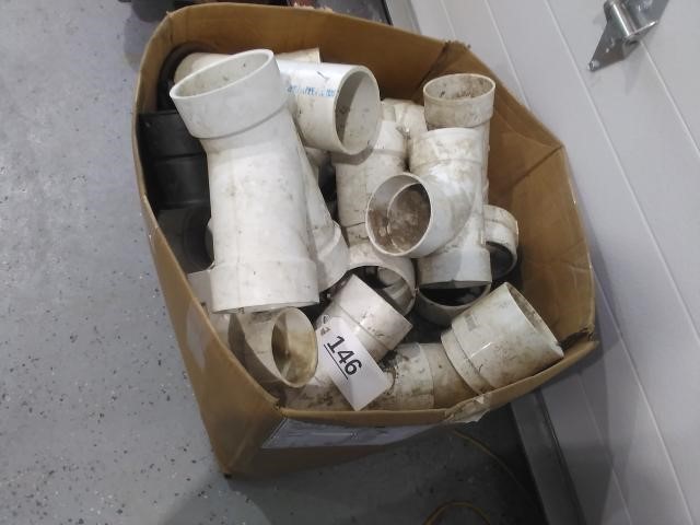 Large Box of Plastic Pipe Fittings