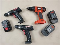 Black & Decker cordless drill with two batteries,