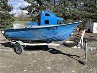 1986 12' Aluminum Valco Runabout on Trailer