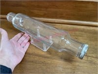 Clear Glass rolling pin "Roll RIte lid"