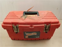 19" plastic toolbox with tray