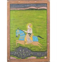 Indian Kotah School Miniature Painting Of A Mahara