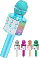 Blue Bluetooth Karaoke Mic for Kids