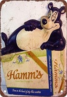 12 x 16 Hamm's Beer Bear Retro Metal Tin Sign
