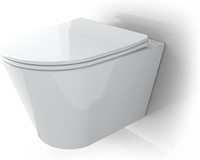 Rimless Wall Hung Toilet Bowl w/ Soft Close Seat