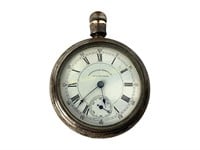 Waltham coin silver pocket watch separate second