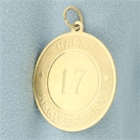 Engravable Happy 17 Anniversary Charm or Pendant i