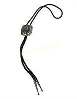 Old Pawn Native American silver & turquoise bolo