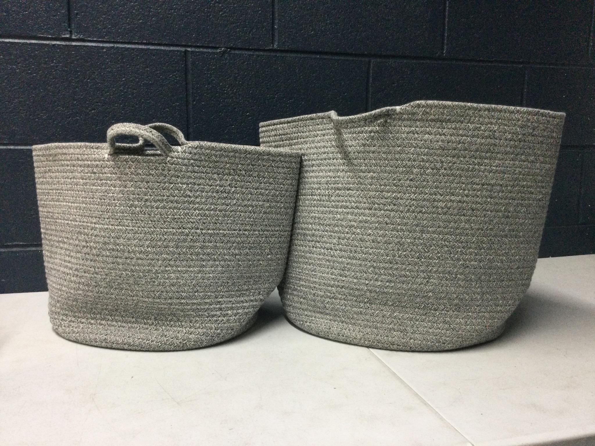 2 storage Cotton rope Basket LG&XL