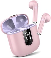 NEW-Bluetooth 5.3 HiFi Earbuds, Pink