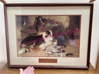 Nice "dog w/ lamb" religious picture & smaller pic