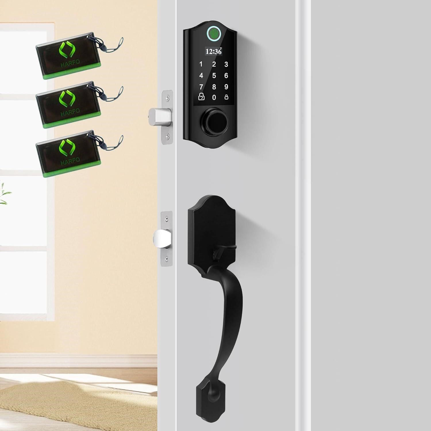 HARFO Fingerprint Door Lock  Keyless - Black