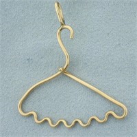 Hanger Design Pendant in 14k Yellow Gold