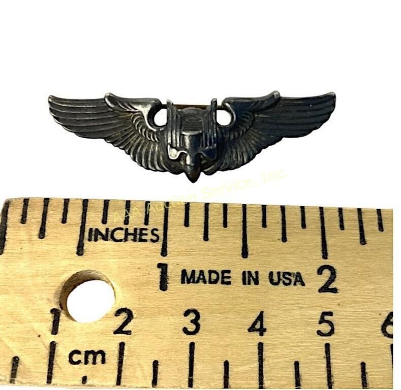 Sterling U.S. WWII Aerial Gunner Wings pin 8 grams