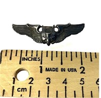 Sterling U.S. WWII Aerial Gunner Wings pin 8 grams