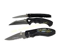 Pocket Knives (3) Stainless Steel, Jaguar Black