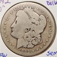 1892-O Morgan Silver Dollar Semi-Key