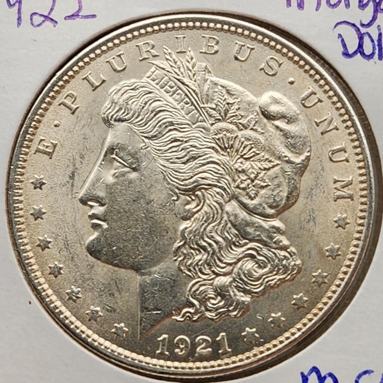 1921 Morgan Silver Dollar MS65