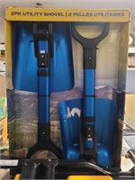 2 Pack - Utility Blue / Black Shovels