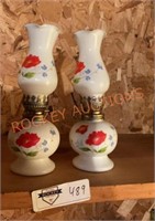 Vintage matching mini oil lamps
