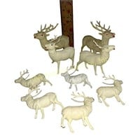 Vintage Christmas Celluloid Reindeer.(4) Large,