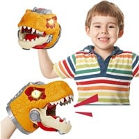 Dinosaur Hand Puppet: Roaring T-Rex Toy with Light