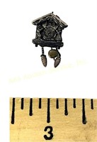 800 silver cuckoo clock charm moving weights &