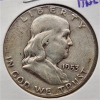 1953 Silver Franklin Half Dollar