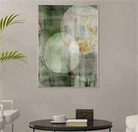 Canvas Wall Art Framed - Gold Abstract Painting