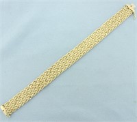 Braided Diamond Cut Rope Bracelet in 14k Yellow Go