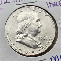 1962-D Silver Franklin Half Dollar