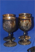 Set of 4 Reed and Barton King Francis Goblets